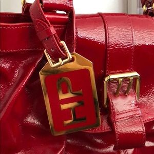 Red patent Hayden Panettiere bag